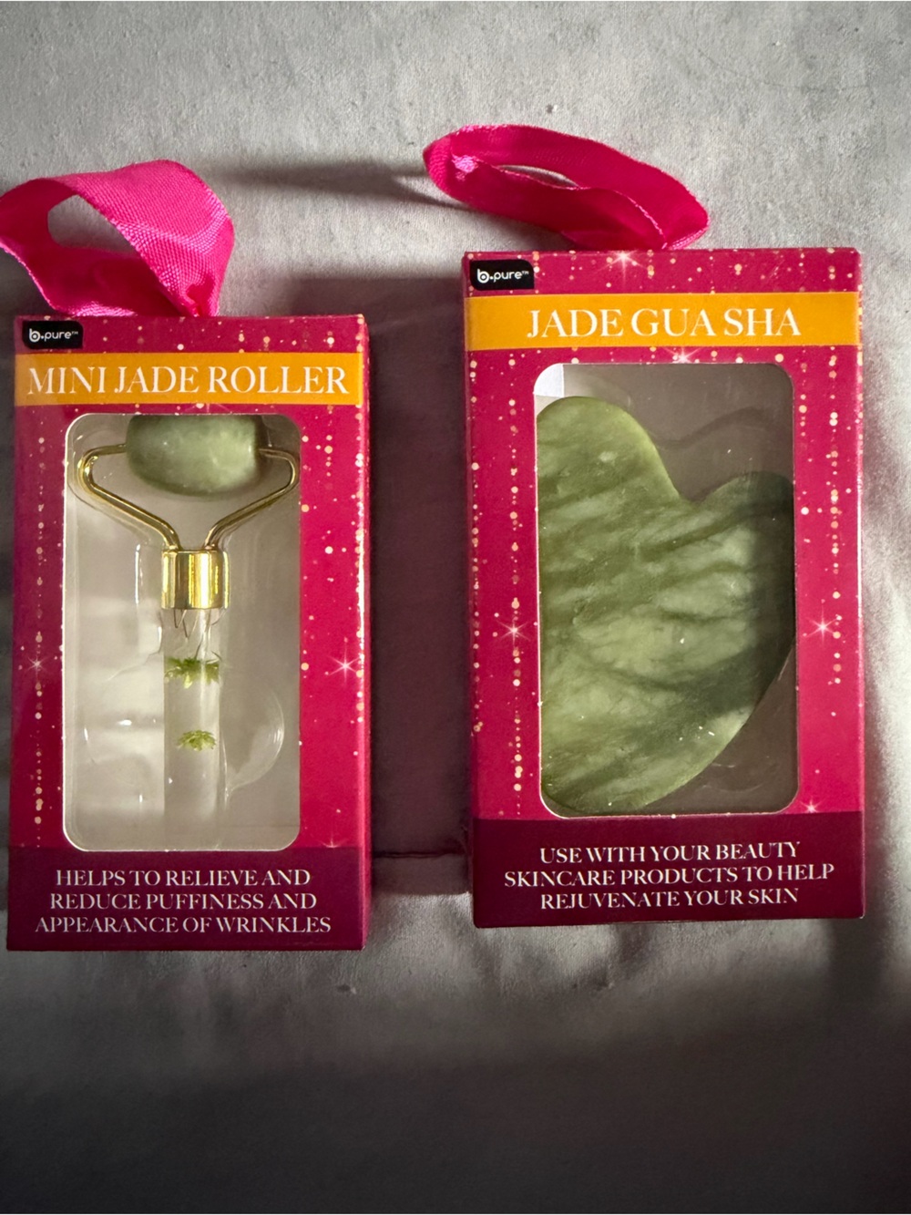 Green Jade Guasha & Mini Jade Roller Set